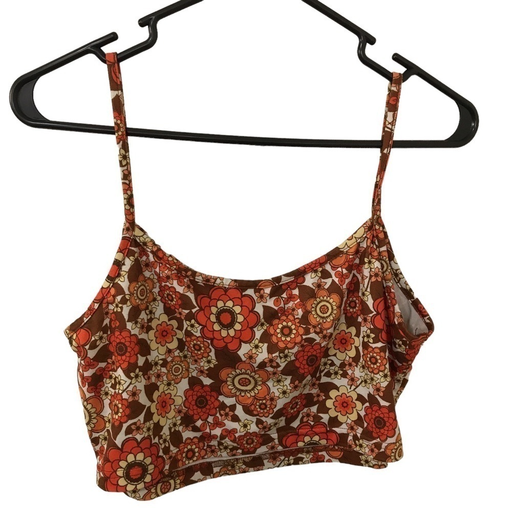 3/$15 Shein retro 70s floral tank crop top